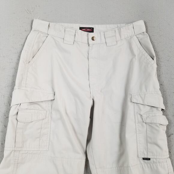 TRU-SPEC Pants Mens 36x32 Khaki Ripstop Cargo Tactical Utility Pockets Workwear - Picture 2 of 16
